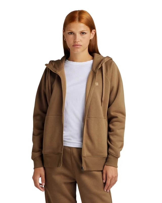 G-Star Women's Premium Core 2.1 Hooded Zip Thru Sweater, Beige (safari D22727-C235-B444), XXS