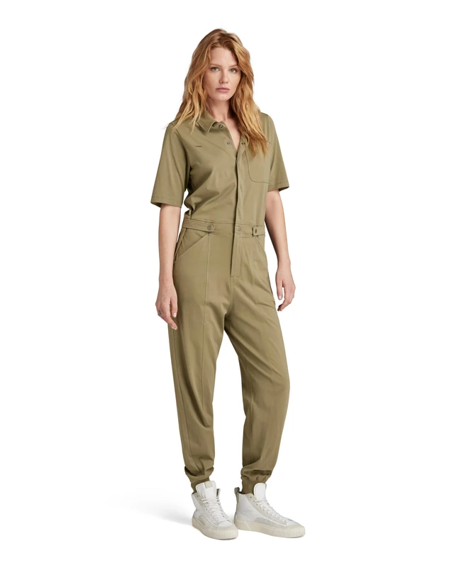 G-Star Women's Track Jumpsuit , Green (dk shamrock D24527-B771-7159), M - Image 1