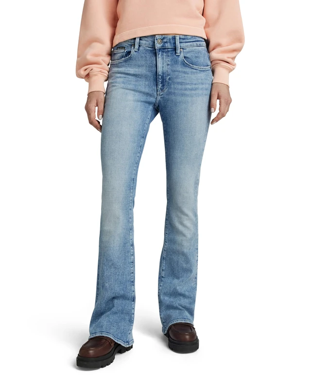 G-STAR 3301 Flare Jeans Skinny Flare Women's , Blue (Sun Faded Nubay Blue D21290-d441-g343) , 25W / 28L
