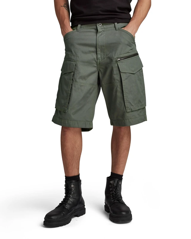 G-Star Men's Rovic Zip Relaxed Shorts, Grey (gs grey D08566-D384-1260), 28