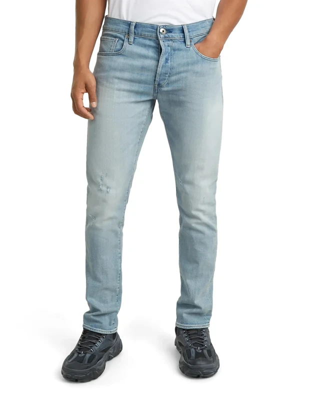 G-Star Men's 3301 Slim Jeans, Blue (sun faded mirage blue 51001-D498-G316), 27W / 32L