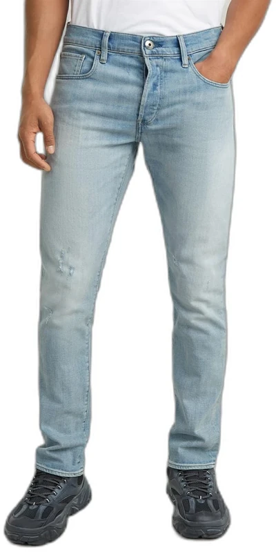 G-Star Men's 3301 Slim Jeans, Blue (sun faded mirage blue 51001-D498-G316), 33W / 34L