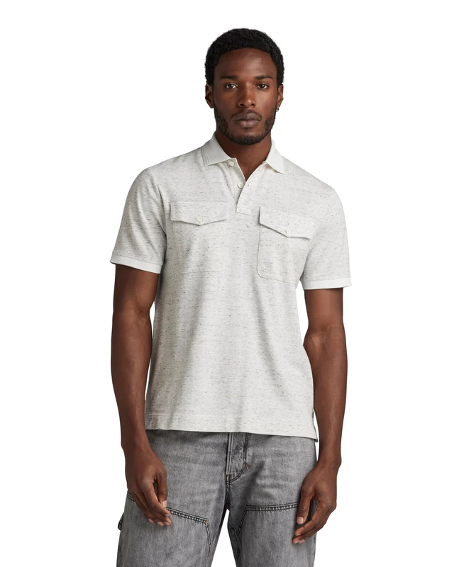 G-STAR RAW Men's Polo, Multicolor (milk htr D24362-D565-971), M