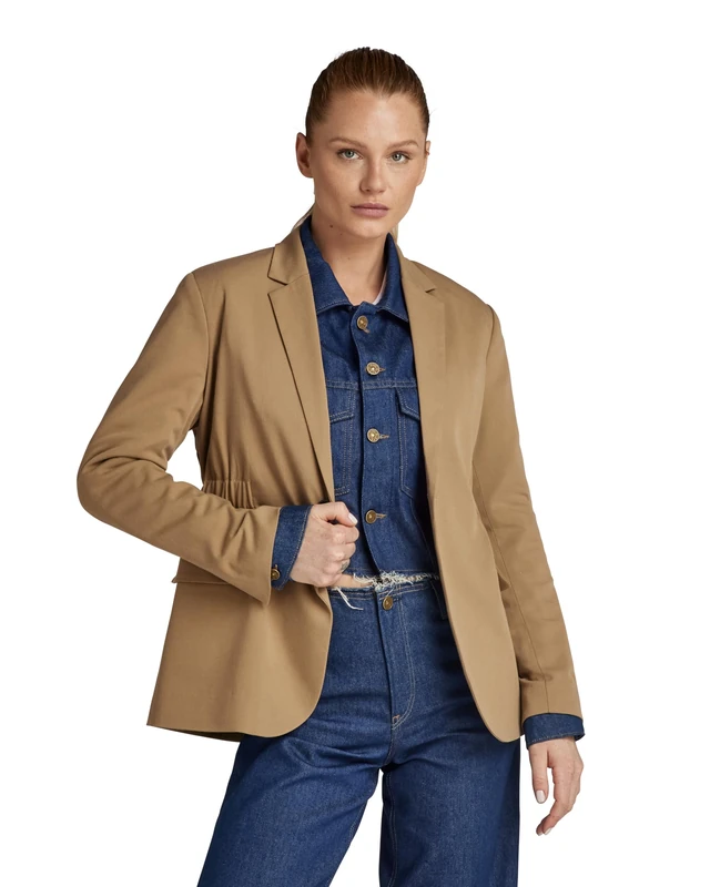 G-Star Women's Blazer Elastic Waist , Beige/khaki (safari D24253-D401-B444), XXS