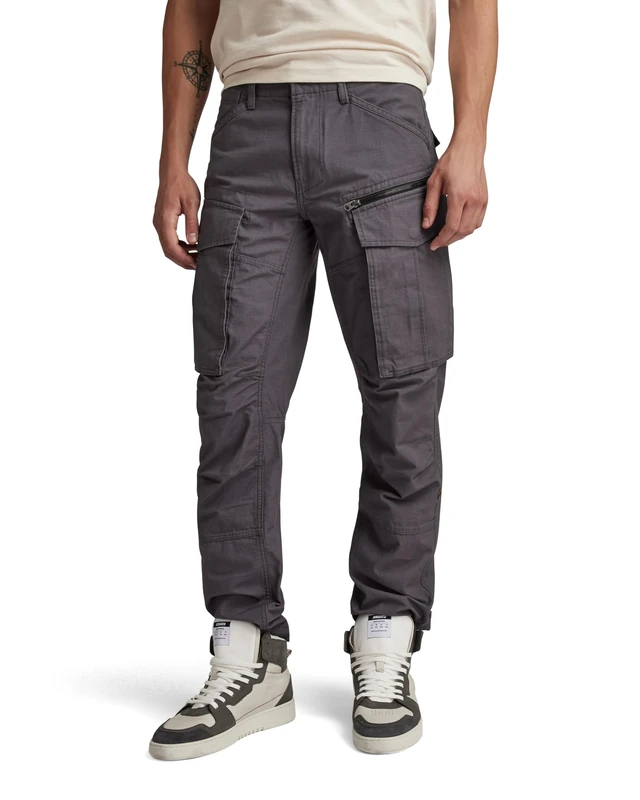 G-Star Men's Rovic Zip 3D Regular Tapered Pants, Grey (grey asphalt D02190-D213-G277), 27W / 30L