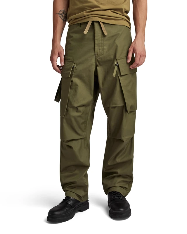 G-Star Men's R-3N Balloon Cargo Pants, Green (shadow olive D24305-A504-B230), S