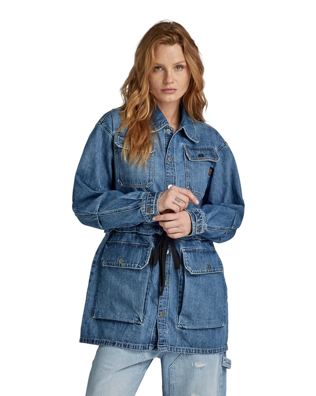 G-Star Women's Modular Utility Jacket , Blue (faded cliffside blue D24346-D536-G326), XXS