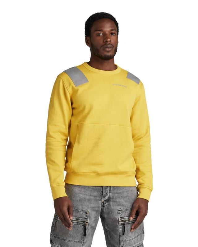 G-Star Men's Flight Deck Sweater, Yellow (dk lemon D24418-D557-348), L - Image 1