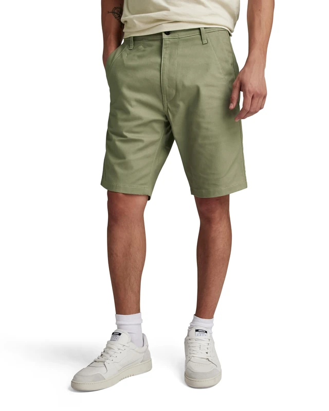 G-Star Men's Bronson 2.0 Slim Chino Shorts, Green (shamrock D21040-D305-2199), 27