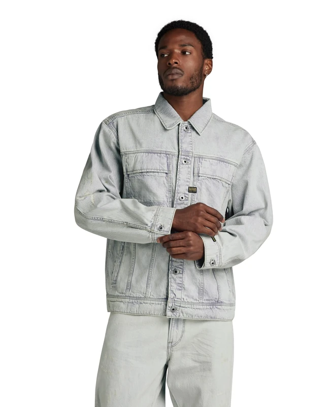 G-Star Men's Oversized Denim Jacket, Blue (vintage akoya blue D24332-D536-G327), XL