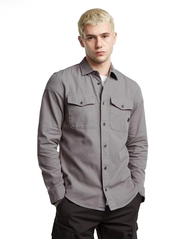 G-STAR Men's Marine Slim Shirt, Grey (grey alloy gd D24963-D454-G493), M