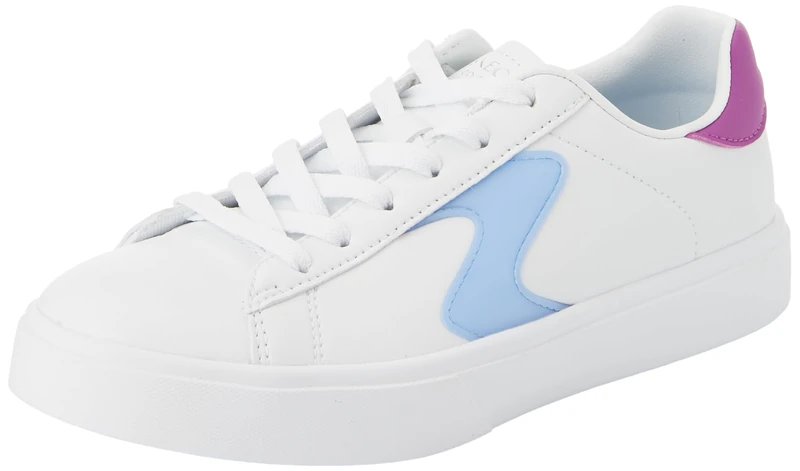 Skechers Girl's Eden Lx Sneakers, White Synthetic Purple Trim, 13 UK Child