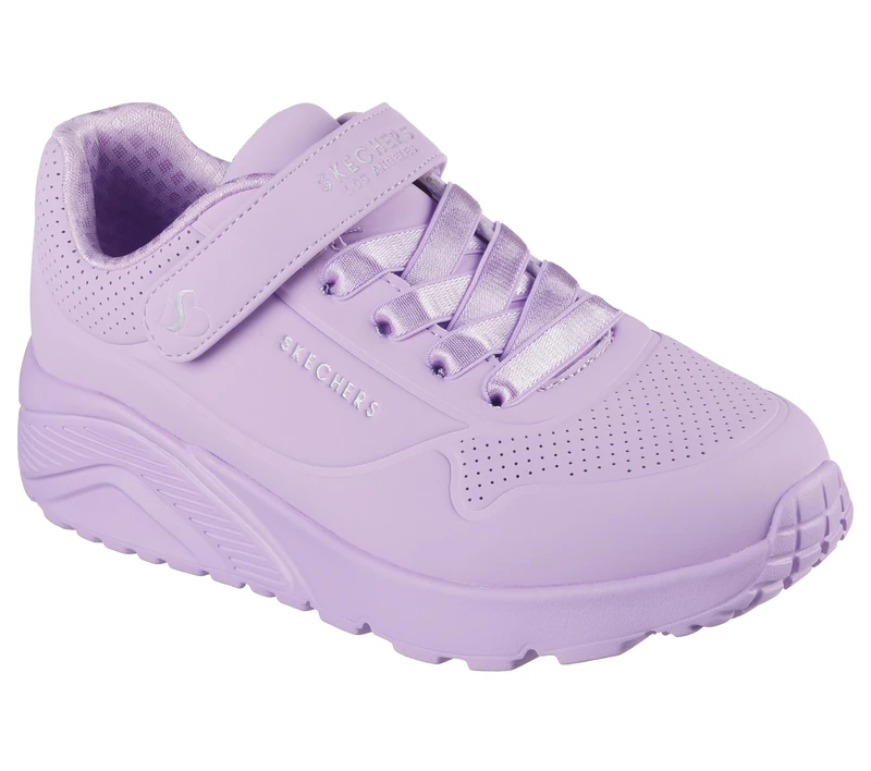 Skechers Girls' Uno Lite Trainer, Lavender, 1 UK Child