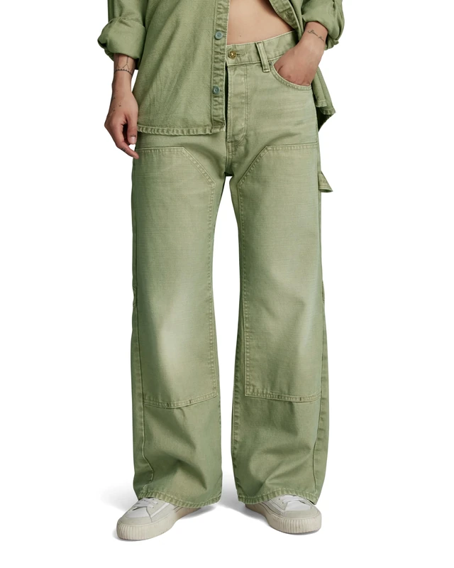 G-Star Women's Bowey 3D Carpenter Loose Jeans, Green (sun faded sage gd D24354-D491-G552), 30W / 34L