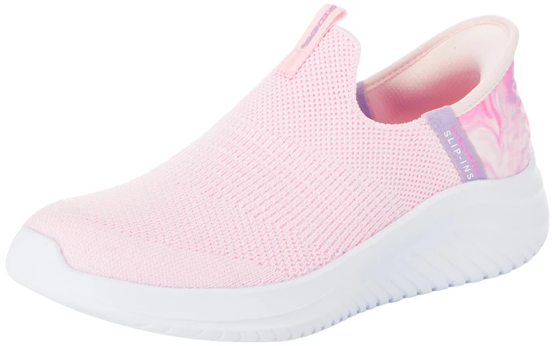 Skechers Girl's Ultra Flex 3.0 Colory Wild Sneakers, Light Pink Mesh/Multi Trim, 10.5 UK Child