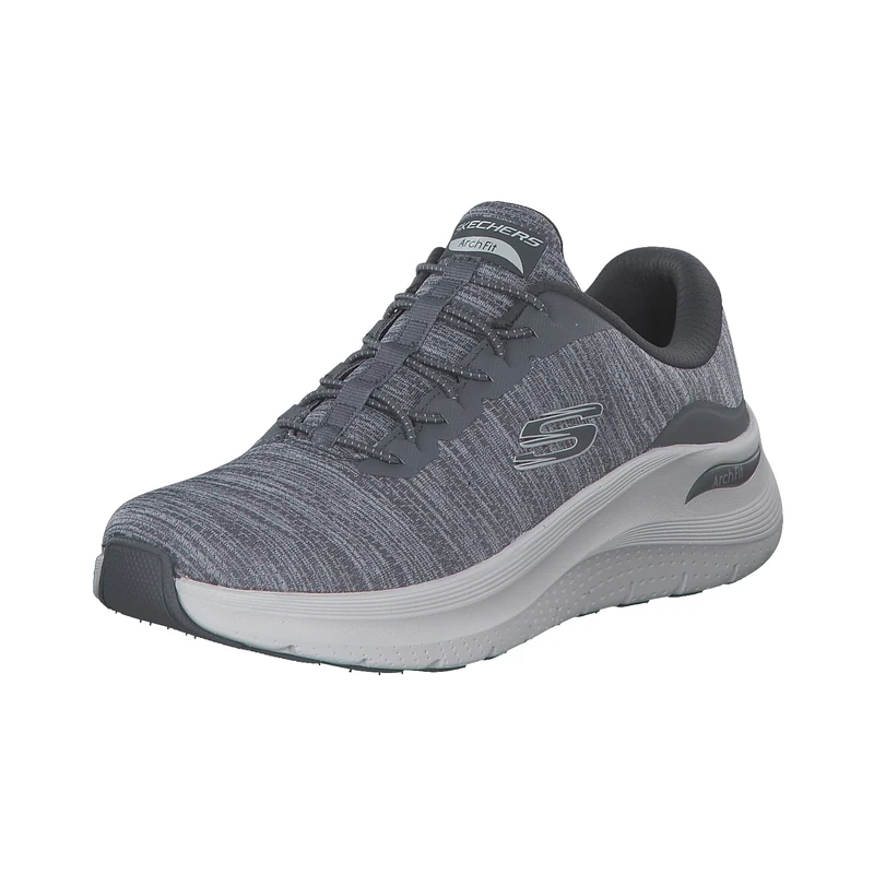 Skechers Men's Arch Fit 2.0 Upperhand Slip-On Sneakers, Charcoal Mesh/Synthetic, 13 UK