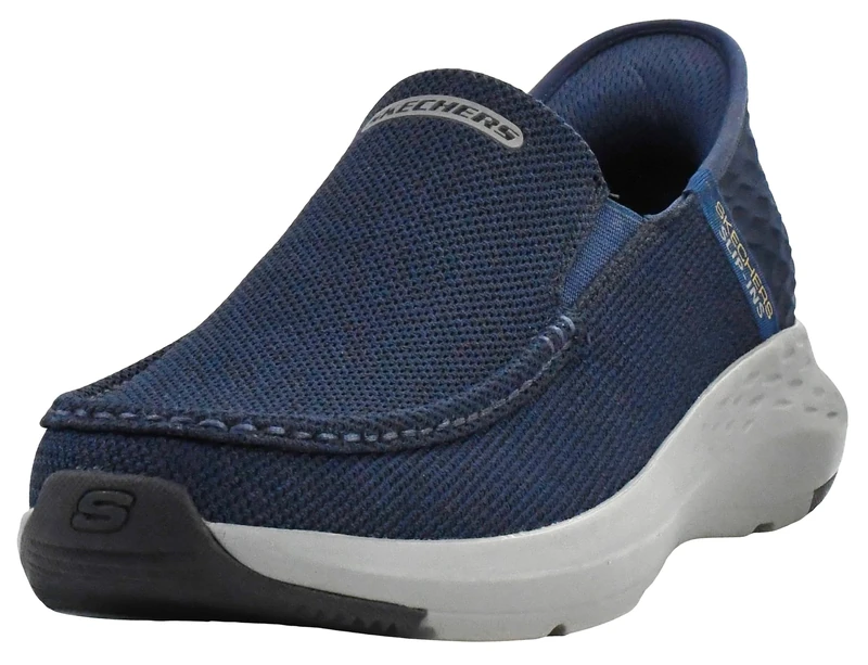 Skechers Men's Parson Ralven Slip-On Sneakers, Navy Mesh, 9 UK
