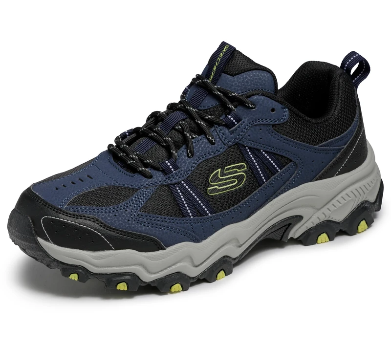 Skechers Men's Stamina at Trekking Low Cut, Navy Synthetic/Mesh/Black Trim, 6 UK