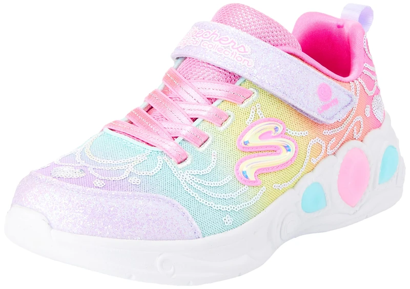 Skechers Girl's Princess Wishes Sneakers, Multi Mesh, 1.5 UK Child