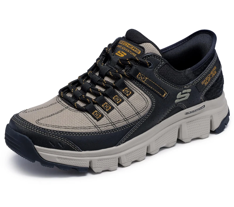 Skechers Men's Summits At 237622 Trainers, Taupe Synthetic/Mesh/Black Trim, 13 UK