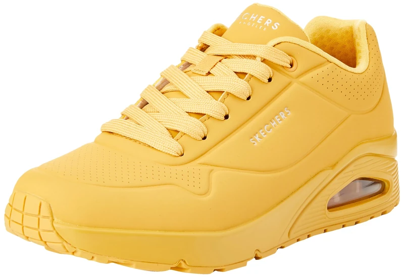 Skechers Men's Uno Stand on Air Sneaker, Honey Durabuck Mesh, 5.5 UK