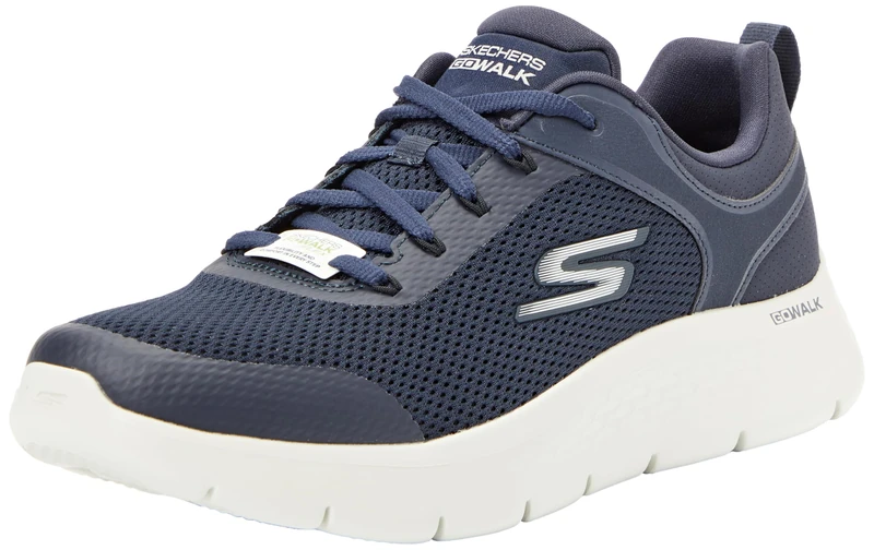 Skechers Men's Go Walk Flex Independent Sneaker, Navy Synthetic/Textile, 7.5 UK
