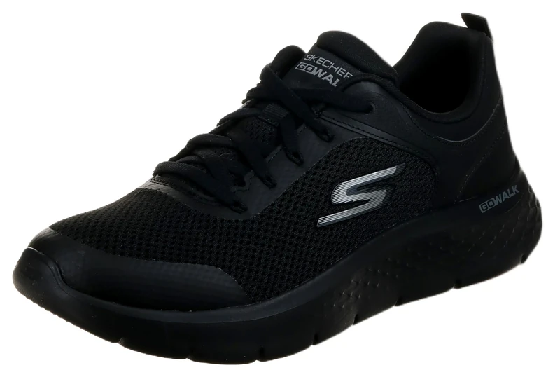Skechers Men's Go Walk Flex Independent Sneaker, Black Synthetic/Textile, 11 UK
