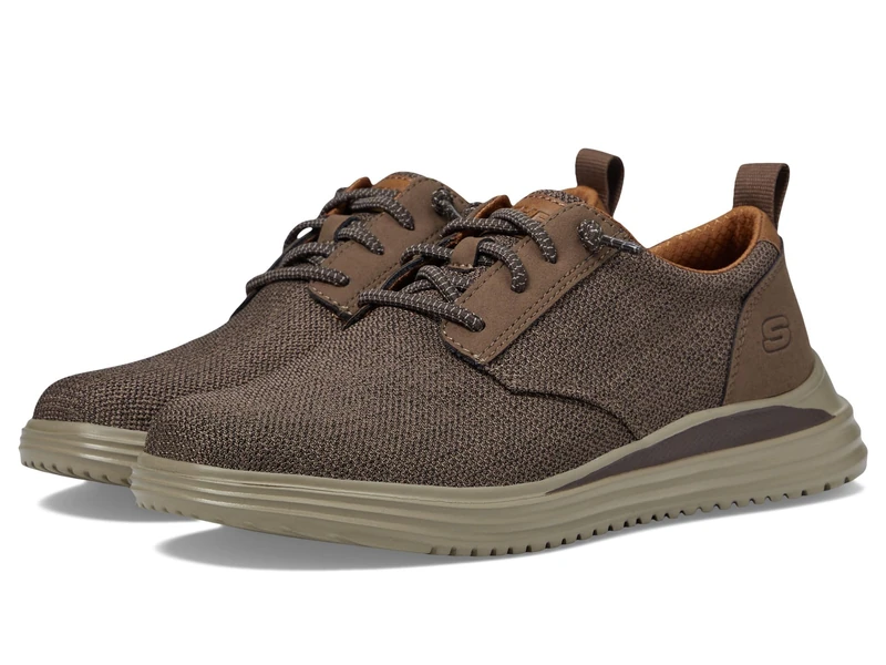 Skechers Men's Proven Gladwin Sneaker, Brown Mesh, 11 UK