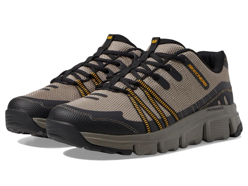 Skechers Men's Summits At Twin Bridges Trainers, Tan Synthetic Textile Black Trim, 5.5 UK - Image 1
