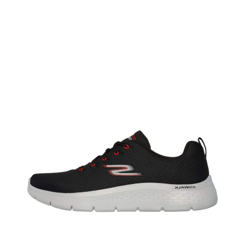 Skechers Men's Go Walk Flex Sneaker, Black and Red Textile, 8 UK