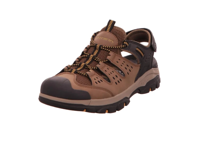 Skechers Men's Tresmen Menard Sandals, Brown Black Synthetic/Mesh, 8.5 UK