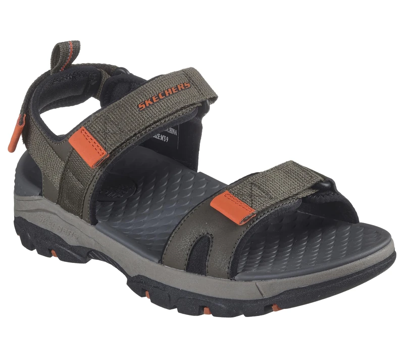 Skechers Men's Tresmen Ryer Sandals, Olive Mesh/Synthetic, 8.5 UK