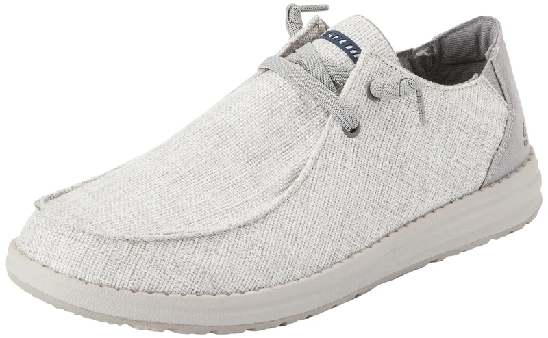 Skechers Men's Melson NELA Slip-On Sneakers, Grey Mesh, 6 UK