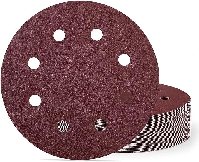 40Pcs 7 Inch Drywall Sander Sandpaper 80 Grit Sanding Discs, Wall Sander Disc 180mm Long Neck Sander Pads for Walls(8 Holes)