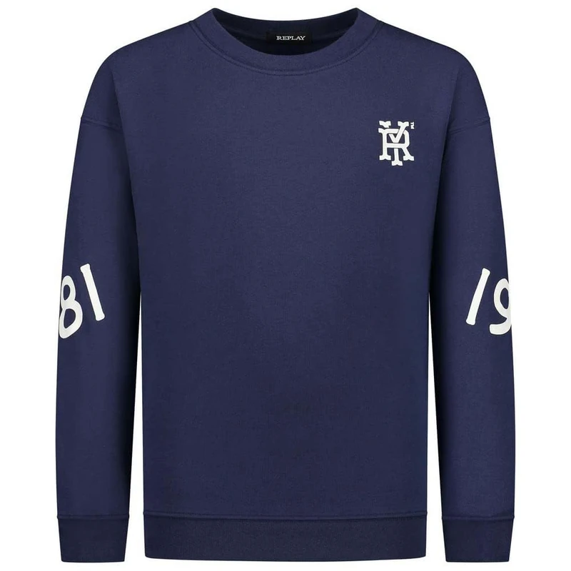 Replay Boy's Sb2067 Sweatshirt, 088 Deep Blue, 10 Years