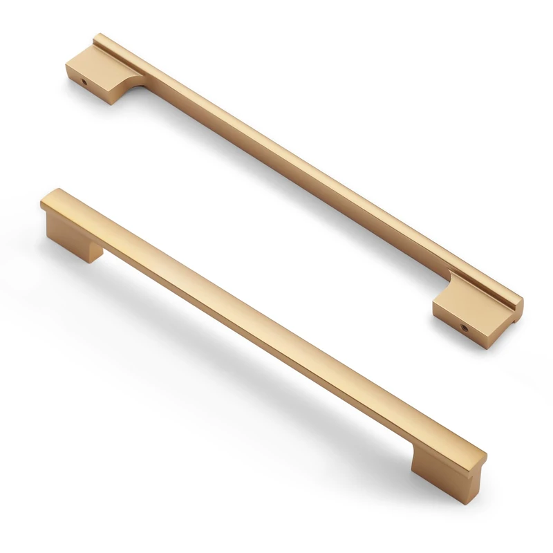Asidrama 10 Pack 9 Inch(228mm) Brushed Gold Cabinet pulls Kitchen Cabinet Handles, Cabinet Pulls Gold Kitchen Cabinet Hardware for Cupboard Drawer Pulls