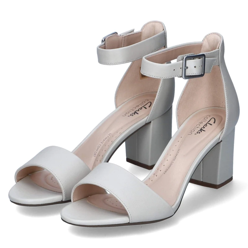 Clarks Women's Deva Mae Pump, Ivory Leather, 7 UK