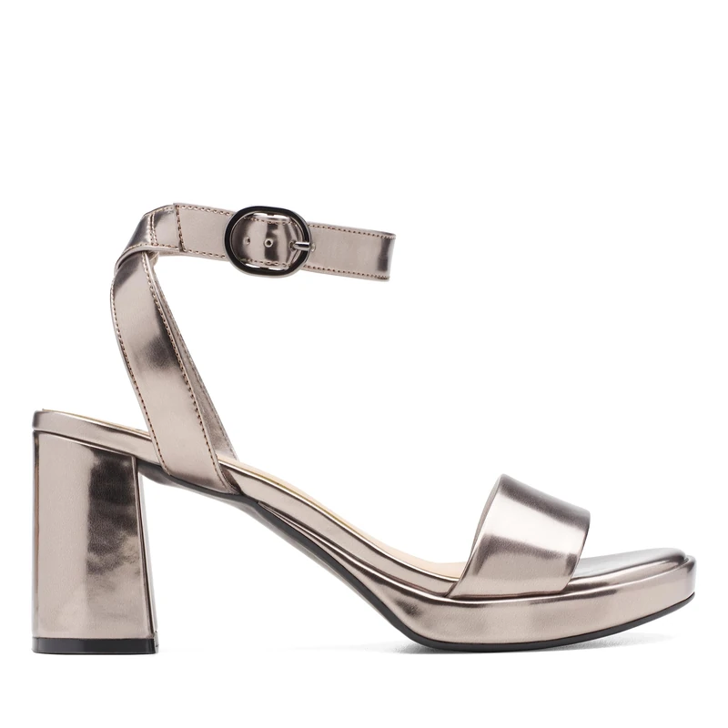 Clarks Women's Ambyrlyn Bay Heeled Sandal, Gun Metal, 4.5 UK