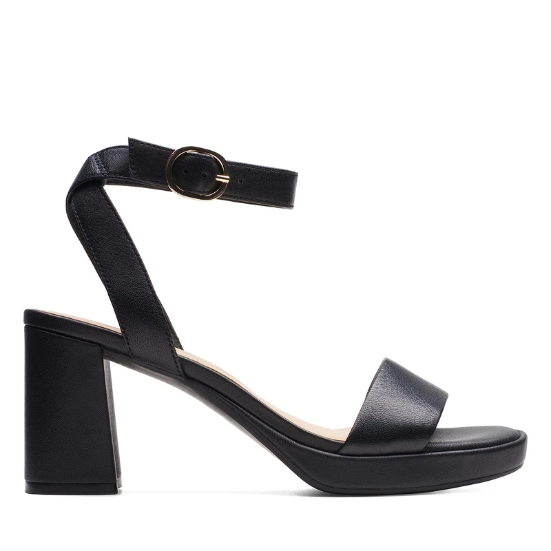 Clarks Womens Ambyrlyn Bay Pump, Black Leather, 5.5 UK