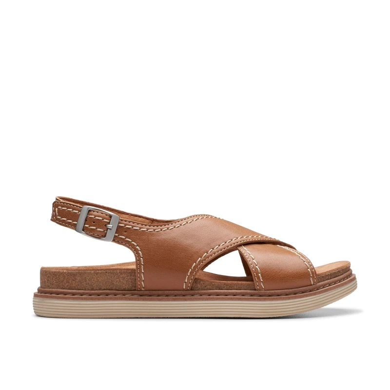 Clarks Arwell Sling Womens Tan Leather, 3.5