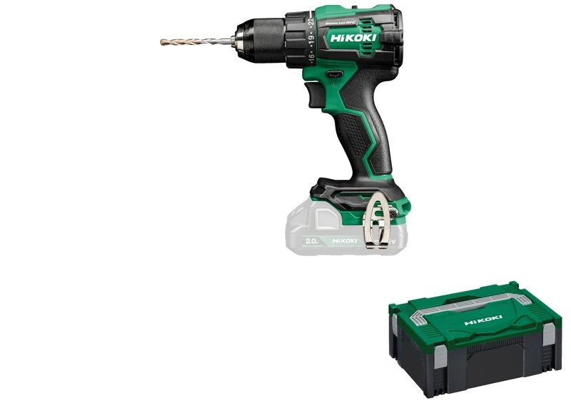 HIKOKI Akku Schlagbohrschrauber DV18DEW2Z, 13 mm Metall-Schnellspannbohrfutter (18V, Max. Festdrehmom. hart: 70 Nm, Brushless, im Karton, Zubehör: im HSCII Koffer, ohne Akku und Ladegerät)