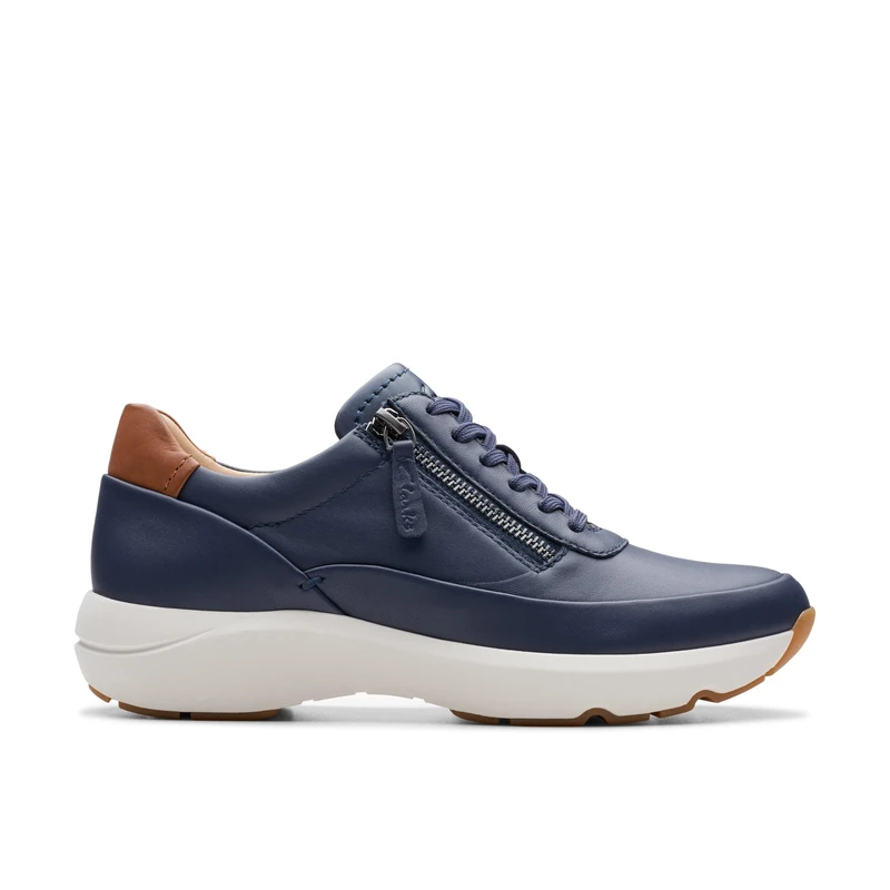 Clarks Tivoli Zip Womens Navy Leather, 5