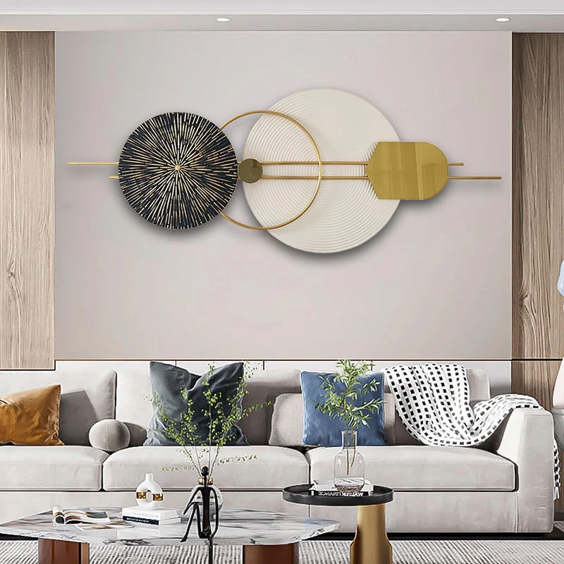 ZOOMCAM 3D Round Metal Wall Decor, 120x50cm Art for Living Room, Large Nature Art Home Decor - for Bedroom Dining Room Decorations