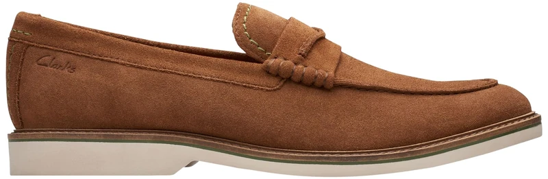 Clarks Atticus LTSlip Mens Cola Suede, 9