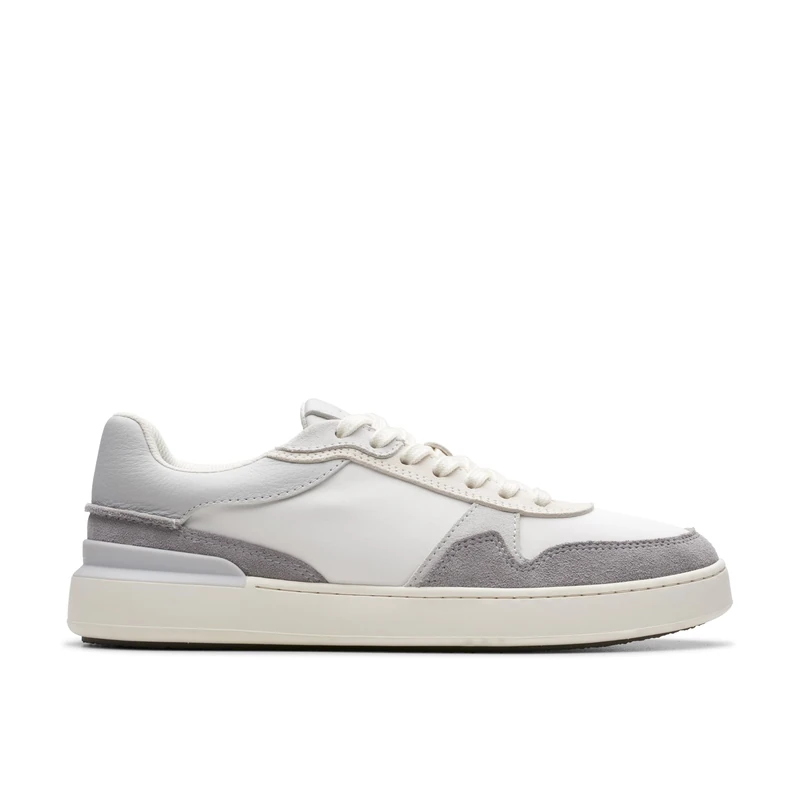 Clarks Men's Courtlite Race Sneaker, Light Grey Combi, 7 UK