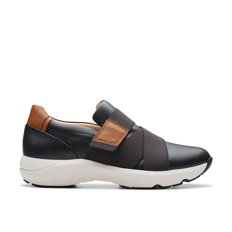 Clarks Tivoli Strap Womens Black Leather, 6.5