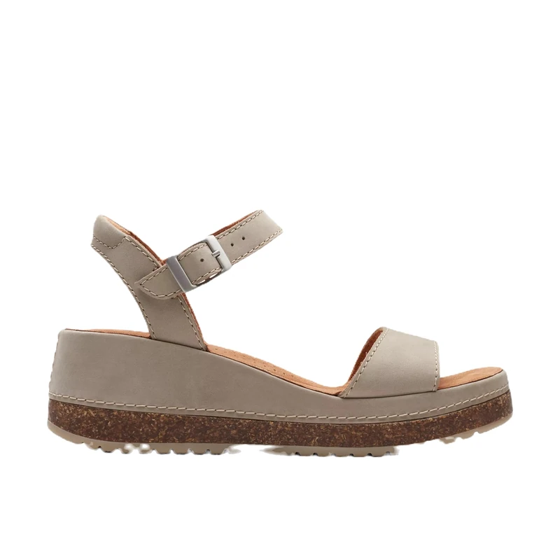 Clarks Kassanda Lily Womens Stone Nubuck, 6.5