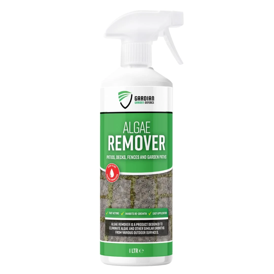 Algae Remover - 1 Litre Fast Acting and Safe Algae and Lichen Remover - Patio Cleaner to Eliminate Algae, Lichen and Other Similar Growths from Patios, Decks, Fences, and Garden Paths