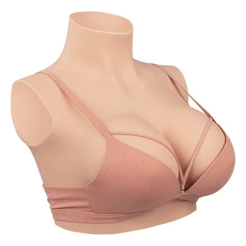 Minaky Ultra-Thin & Lightweight Silicone Breast Forms - Realistic Fake Boob Stretchable Comfortable - Small Size for Crossdressers Drag Queen Mastectomy Cosplay