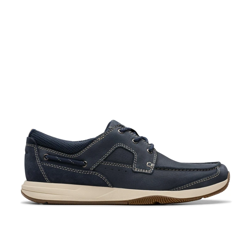 Clarks Mens Sailview Lace -, Navy Nubuck, 8.5 UK